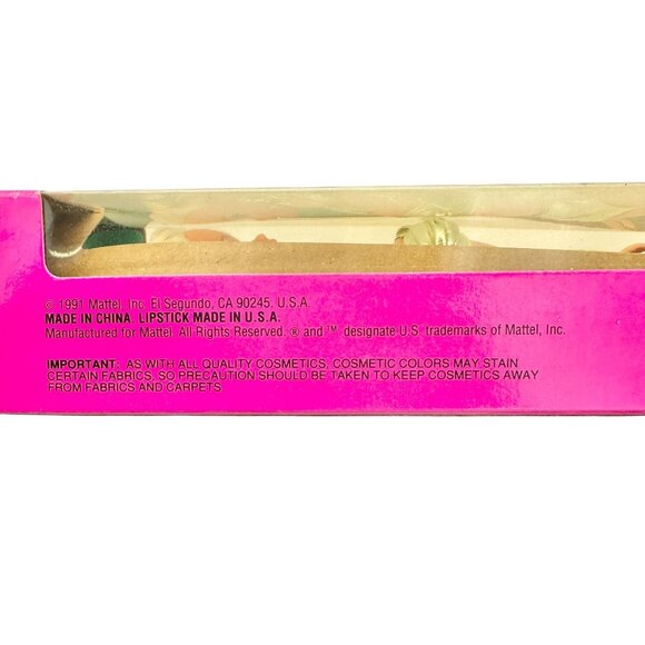 Sun Sensation Barbie Doll Dazzling Jewelry Real Lipstick Mattel 1991 New In Box - Picture 5 of 8